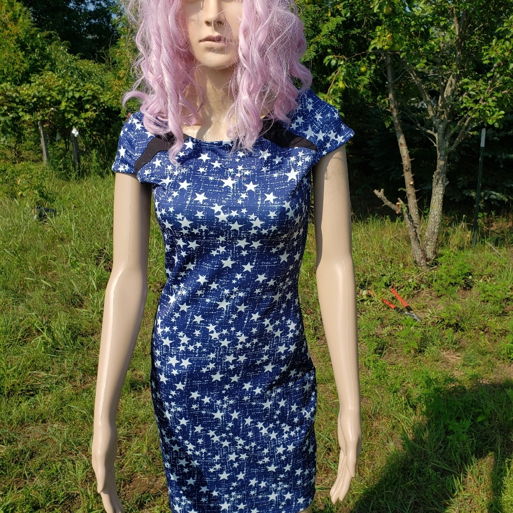Fun star print zodiac constellation space dress